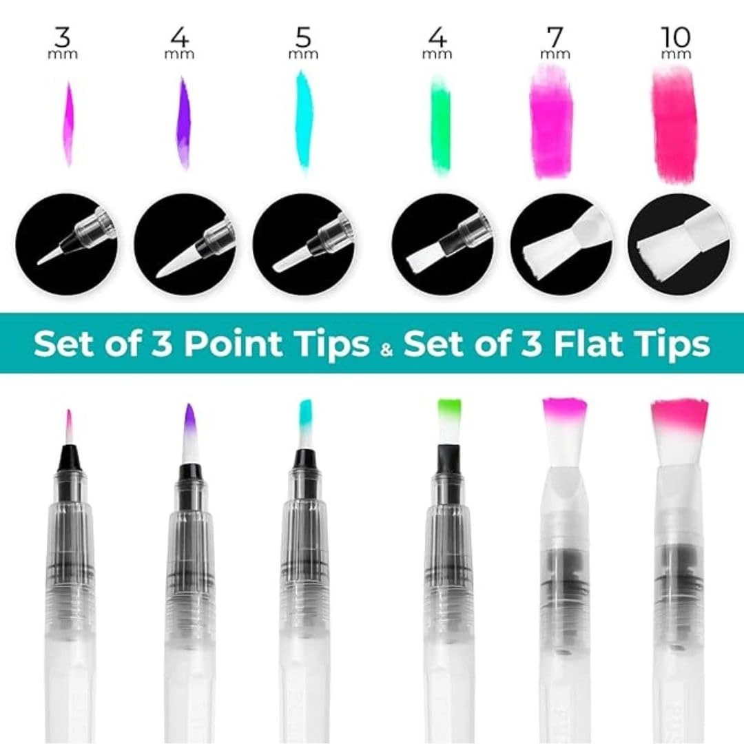 Set Of 6 Watercolor Paint Brush