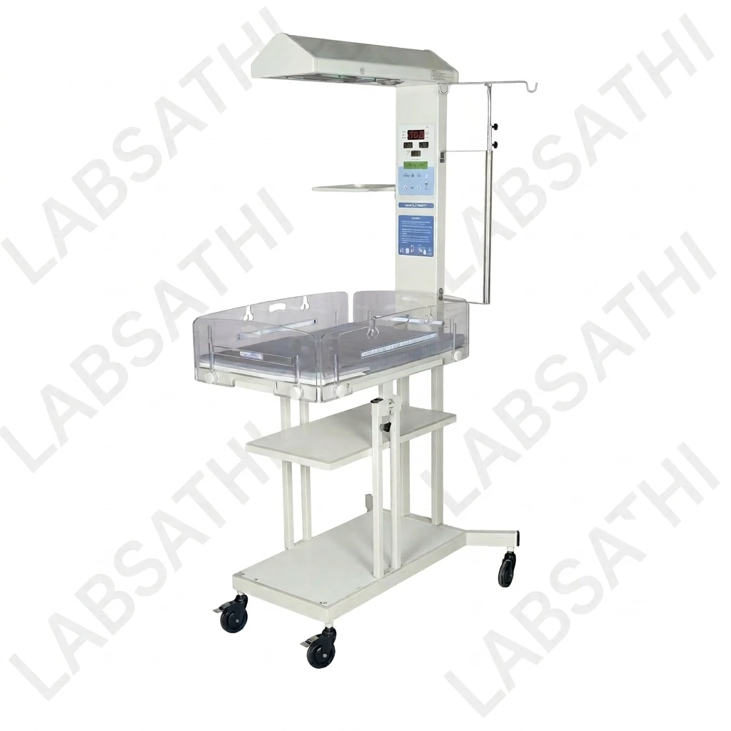 NIC201a INFANT RADIANT WARMER WITH FIXED BABY CRADLE & DRAWERS WITH MICROPROCESS