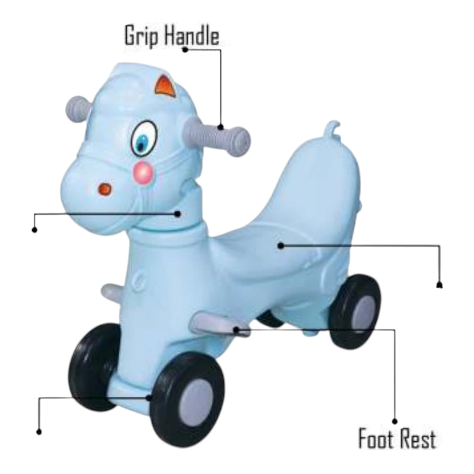 Horse Rotating Rocking Rider 6905