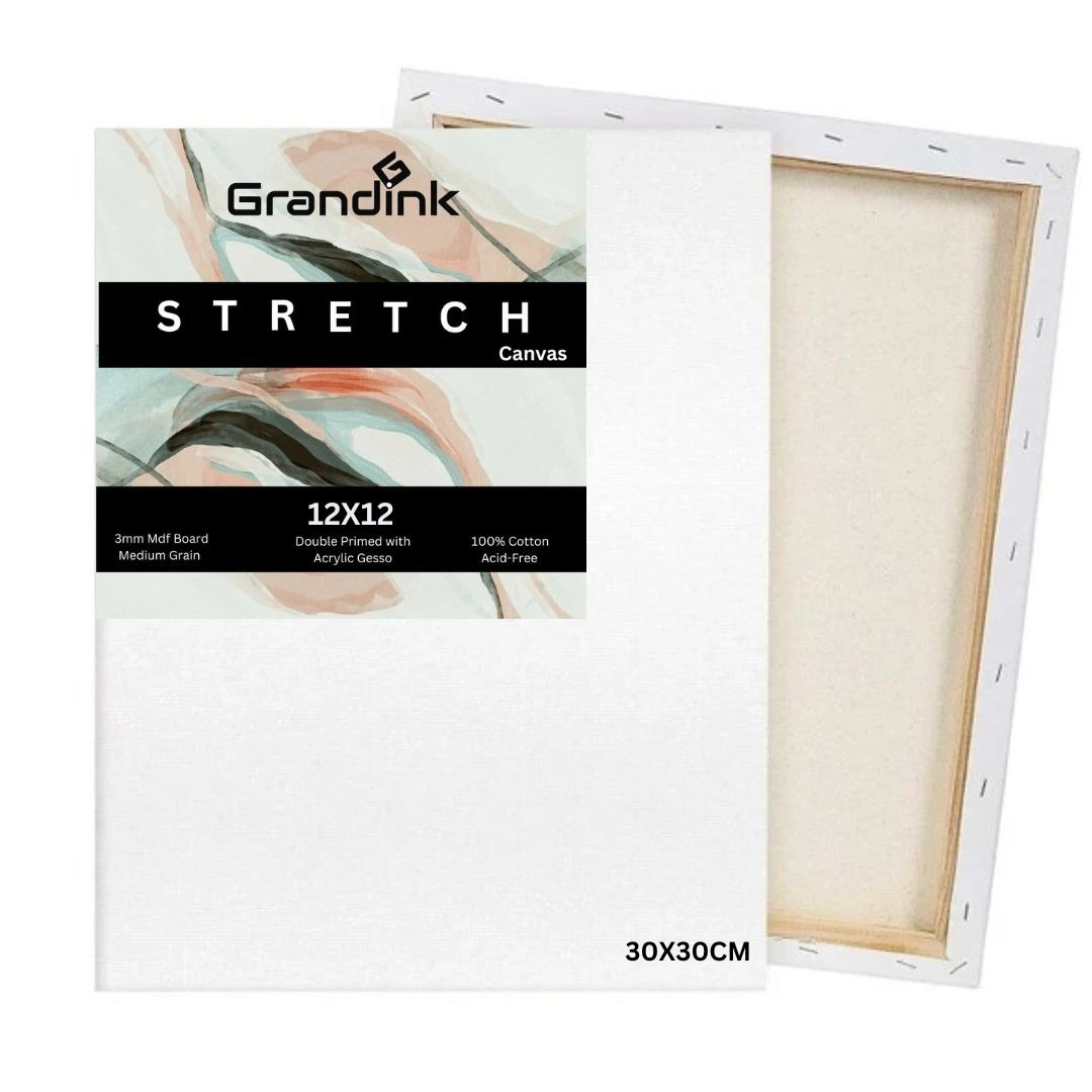 12X12 Inches Stretched Canvas for Painting (Set-2)