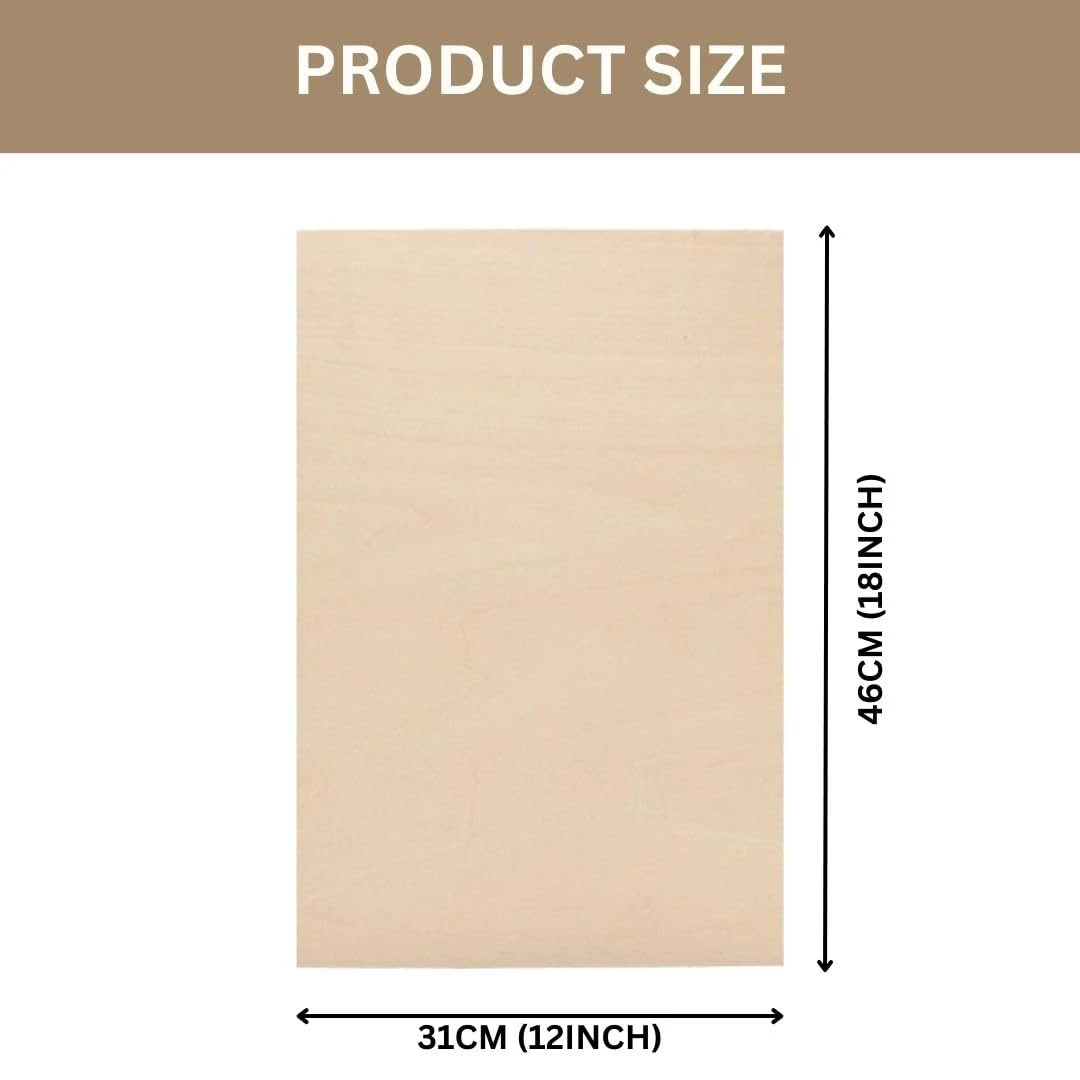 Wooden Solid Drawing Board Panel 6mm (12X18 INCH)