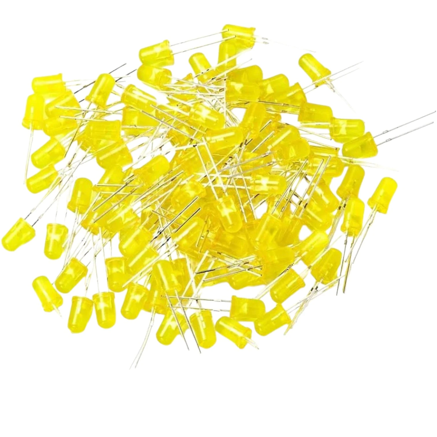 5V 5mm Yellow LED Indicator Light - Pack of 50pcs
